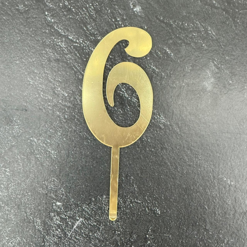 Изображение Топпер цифра 6, 9 см (Ц-2)